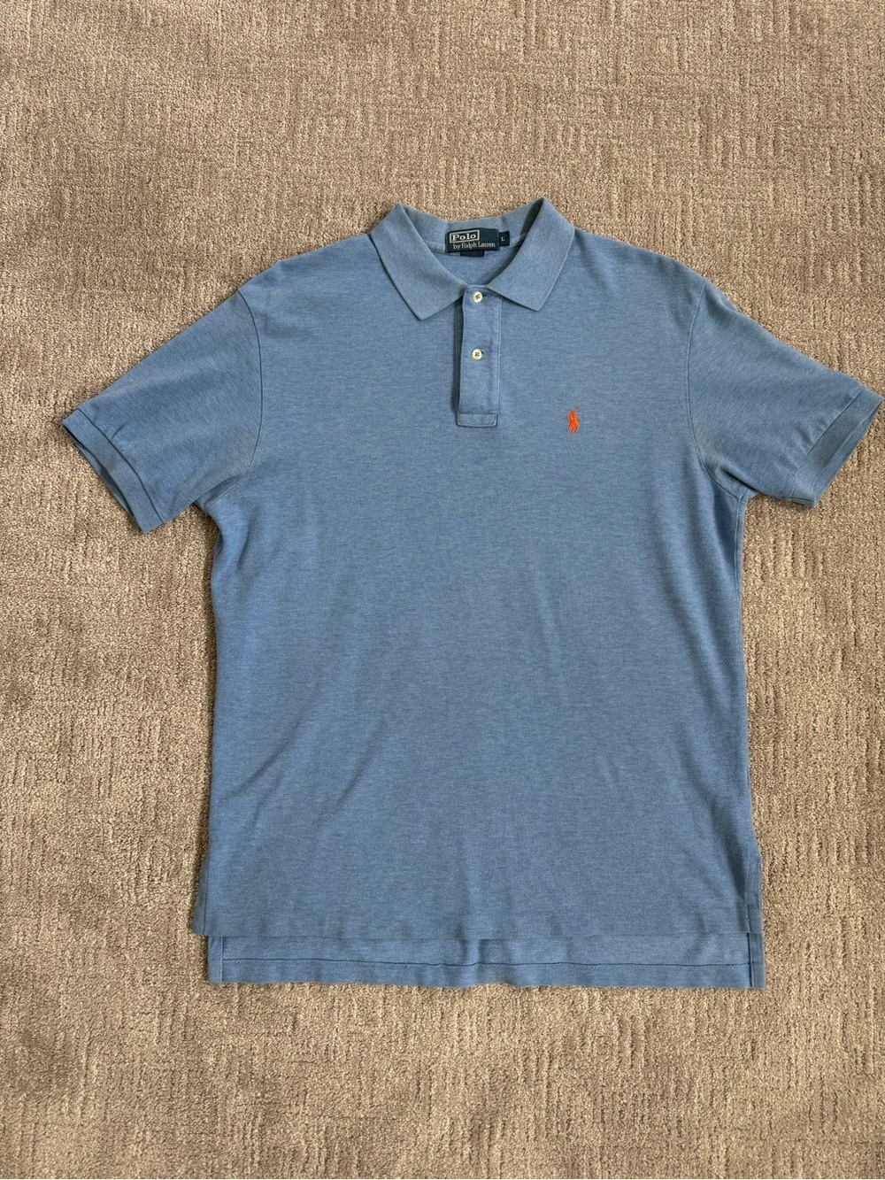 Ralph Lauren Men’s Polo Shirt - Light Blue Sleeve
